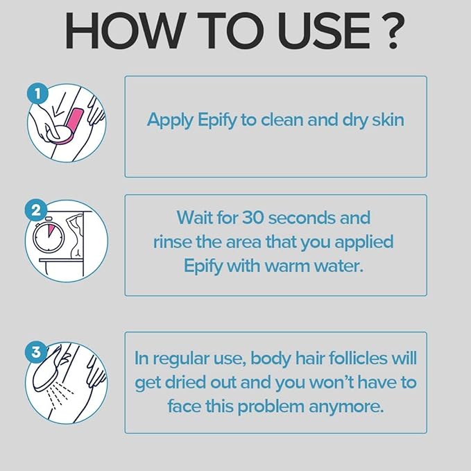 Epify Intimate Hair Removal Cream for Men and Women - Sensitive Skin, Pubic & Bikini Areas (Pack of 3)
