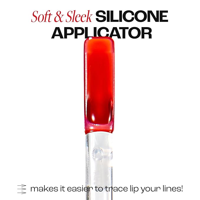 Rouge Star Plumping Lip Tattoo (0.17 oz) - 72-HR Long Lasting Waterproof Peel Off Lip Stain - Transfer-Proof, Non -Sticky Hydrating Matte Lip Tint Tattoo (Classic Red)