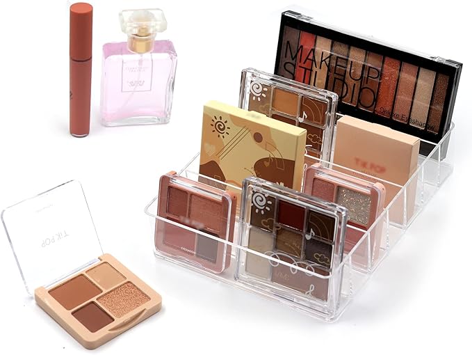 Makeup Organizer, Compact Makeup Palette Organize, for Bathroom Countertops, Vanities, Cabinets, Sleek Modern Cosmetics Storage Solution for - Eyeshadow Palettes, Contour Kits, Blush