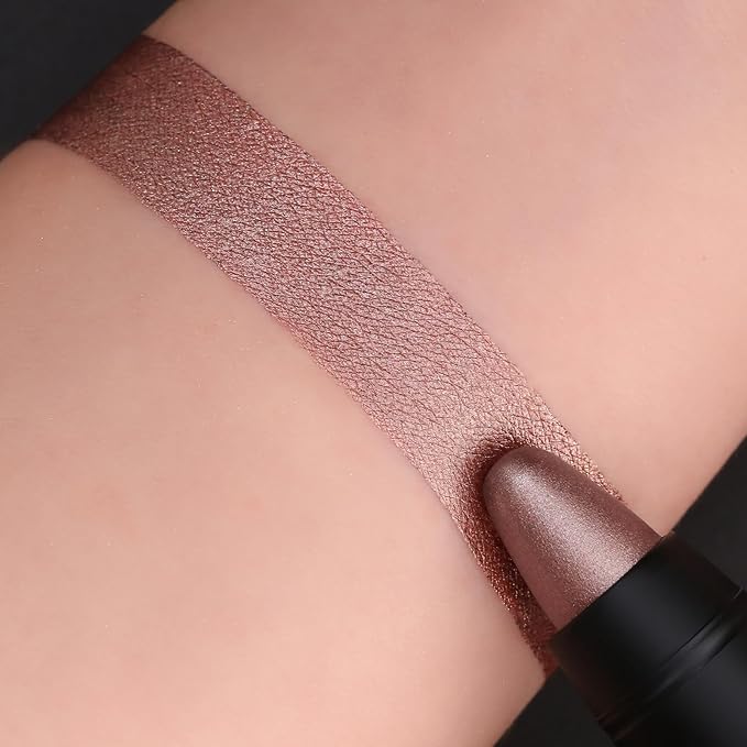 FOCALLURE Ultra Chic Metallic Lipstick,Rich Vitamin E Lip Crayon,Lightweight Shinning Color without Drying or Fading,Long Lasting Lips Makeup,#27 Champagne