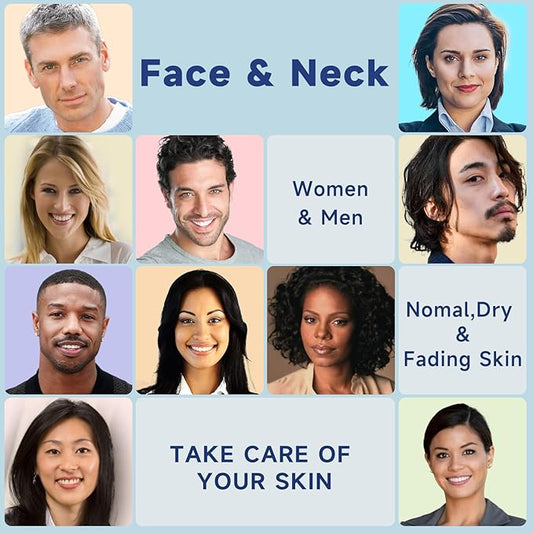 Retinol Cream for Face, Collagen Neck Creams for Tightening and Firming, Anti Aging Facial Moisturizer for Women & Men, Instant Face Lift Wrinkle Cream with Glycolic Acid Pads