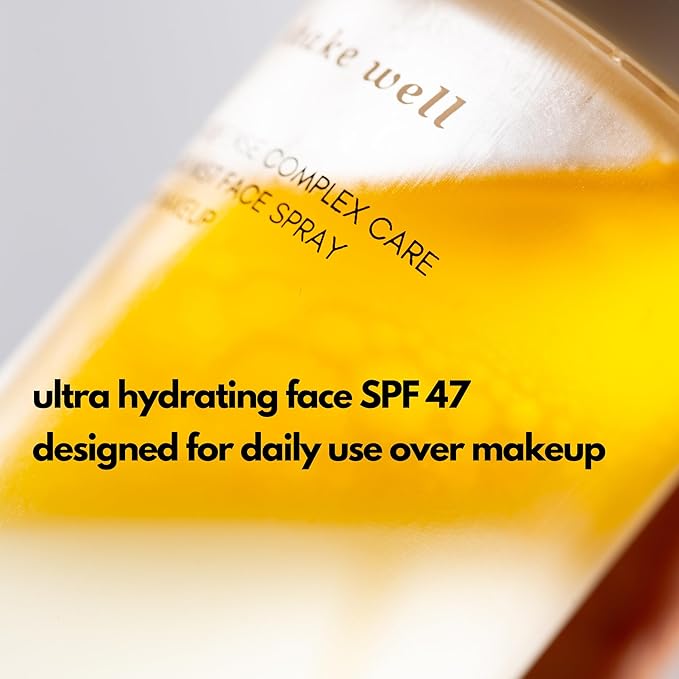 | PLUXOS 47 | SUNSCREEN + SKINCARE SPF 47 FACE MIST SPRAY (Vanilla) | SUN DEFENSE COMPLEX CARE | Apply Over Makeup, Broad Spectrum, Clear, Light, Vegan, Hydrate, Fight Acne, Anti-Aging, Cell Repair