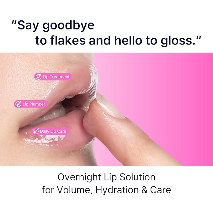 Perfect Sleep Lip Collagen 0.52fl.oz/15ml, Hydrolyzed Collagen+Rice Protein, Willow Bark Extract & Peptide to Nourish, Moisturize & Exfoliate the lips, Sleep-Beauty, Korean Overnight Lip Mask