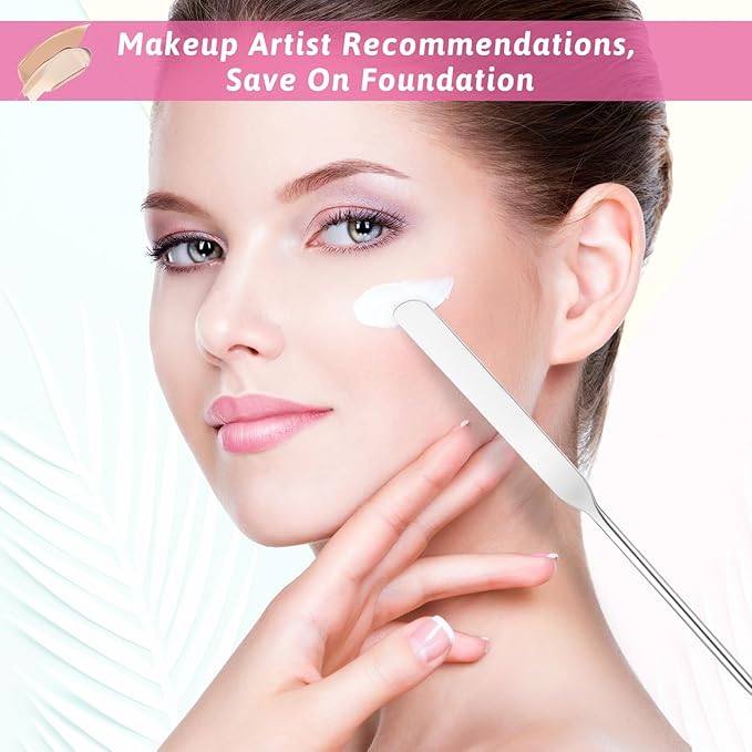 Makeup Mixing Palette, 5 Piece Set Makeup Palette Tray, Foundation Mixing Palette with Stir Stick, Spatula for Foundation Eye Shadow Lipsticks