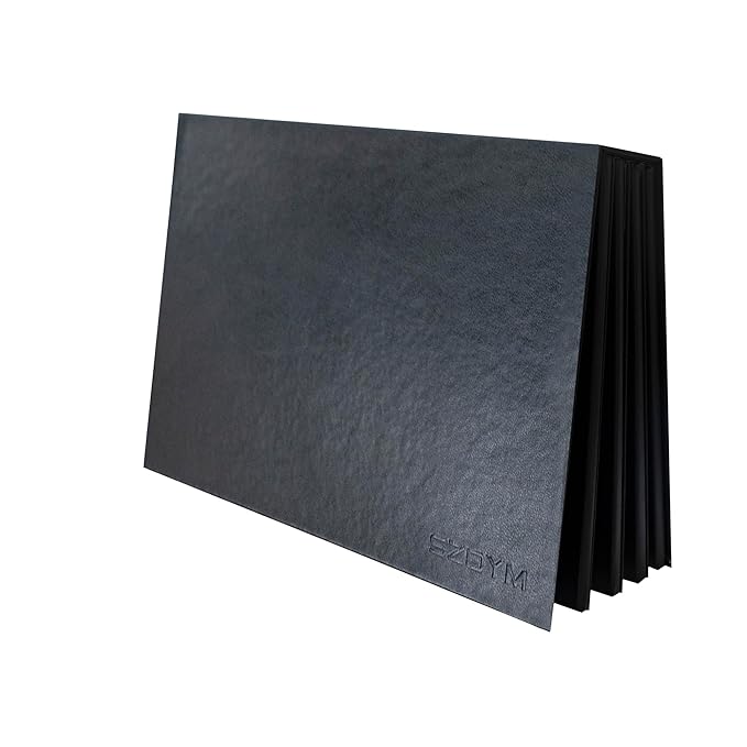 4 layers Empty magnetic Book Shaped palette （Black PU leather surface）with Depotting Spatula and 100 piece Metal Stickers