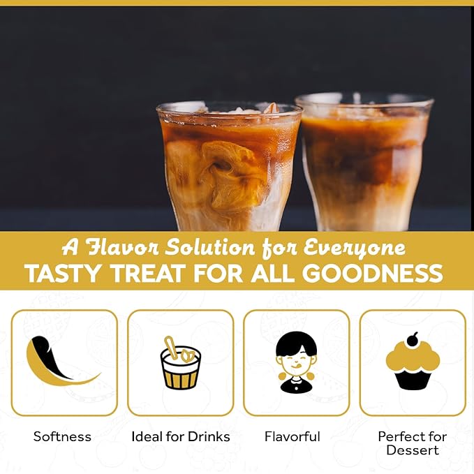 Fanale Premium Creme Brulee Bubble Tea Flavoring Powder | Perfect for Baking, Smoothies, Desserts and Drinks | Instant Flavoring Powder for Boba Milk Tea - 2.2 Pounds (Pack of 20).