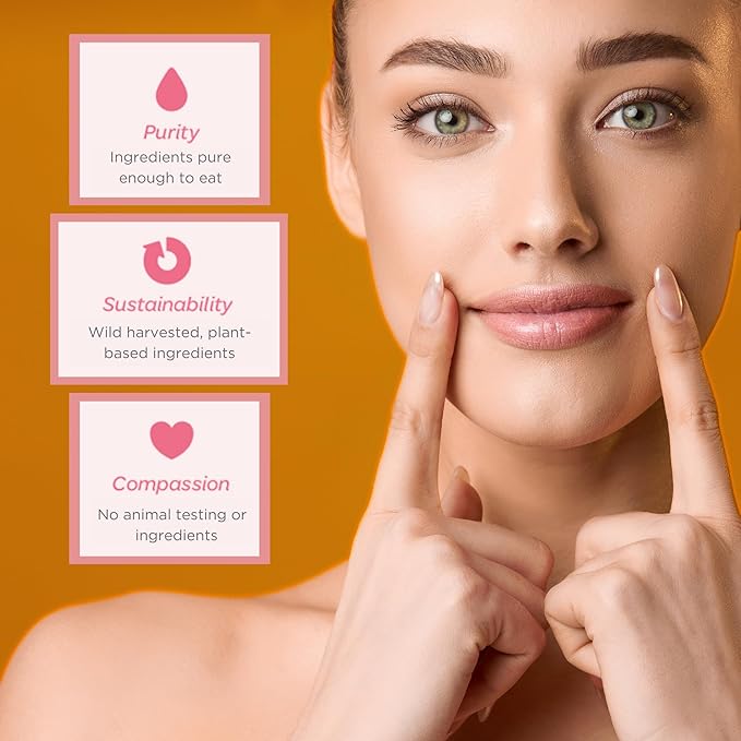 Natural Lip Butter Lip Balm - Blossom - Pure Enough to Eat - Made With Just 6 Vegan Ingredients - Moisturizing Lip Care for All Day Hydration (3-Pack)