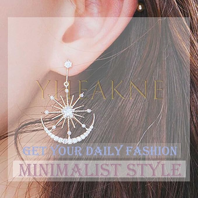 Boho Cz Tassel Chain Earrings Gold Drop Crystal Earrings Long Chain Dangle Earrings Rhinestone Linear Chain Earrings Sparkle Crystal Wedding Earrings Jewelry for Women and Girls