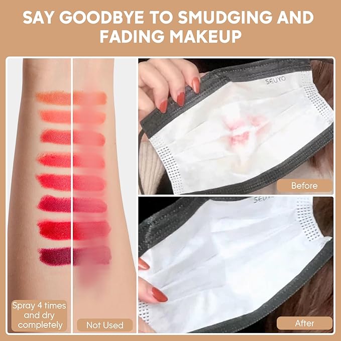 Makeup Setting Spray, 8.12 Fl Oz Matte Finishing Spray, Ultra Fine Setting Mist, Long Lasting Fixing Spray, Lightweight Oil Control Hydrating Refreshing Fast Drying, Vegan & Cruelty-Free