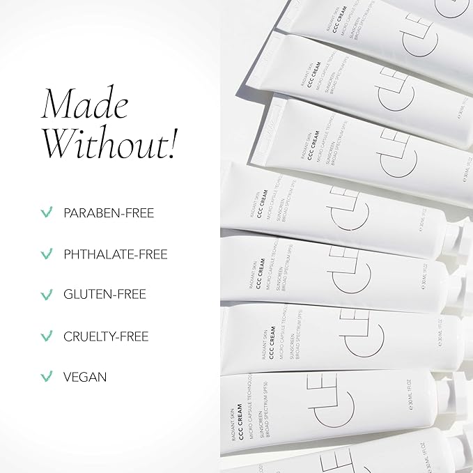 CLE Cosmetics CCC Cream (Warm Medium Light 203 / SPF 50) - Color Correcting CC Cream with Sunscreen - Lightweight, Hydrating, Light to Medium Coverage Foundation - BB & CC Hybrid - 1 fl oz