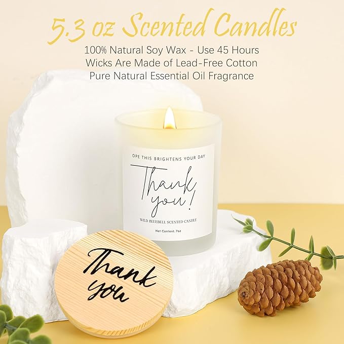 Thank You Gifts for Women, 8pcs Employee Appreciation Gifts Baskets for Women Thank You Farewell Gifts for Coworkers Teacher Boss Hostess Secretary Nurse Mom Pastor- Best Spa Gratitude Box w/Candle
