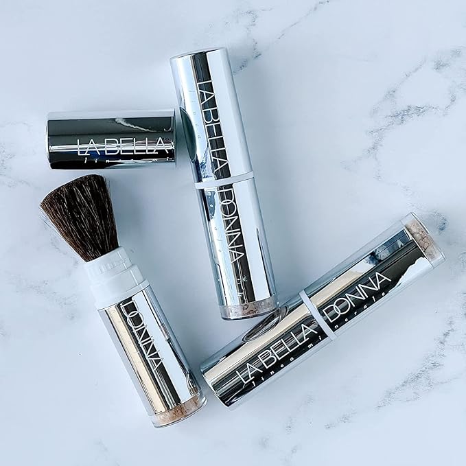 Minerals on the Go - (Dispensing Brush w/Loose Foundation) in Peche