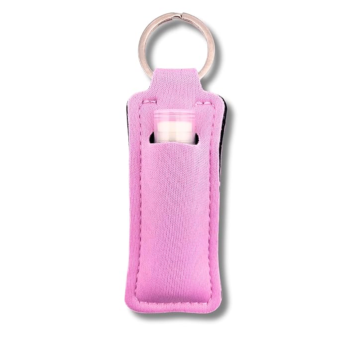 Mango Chapstick 4-Pack. Includes Bonus Lip Balm Holder Keychain (Pink). Limited Edition Flavor from the Chapstick Tropical Paradise Collection, Unique Gift Bundle from Tiny Seed