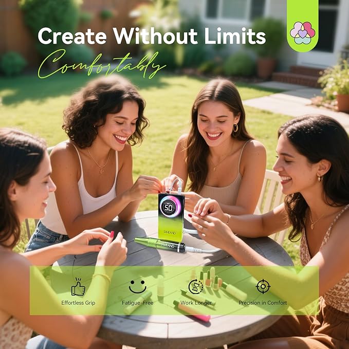 SAVILAND Advanced 50000RPM Professional Nail Drill : Portable Electric Nail File Nail Supplies Electric Nail Drill 6000MAh Drill para Uñas Nail Filer Electric with Drill Bits for Acrylic Nail Kit