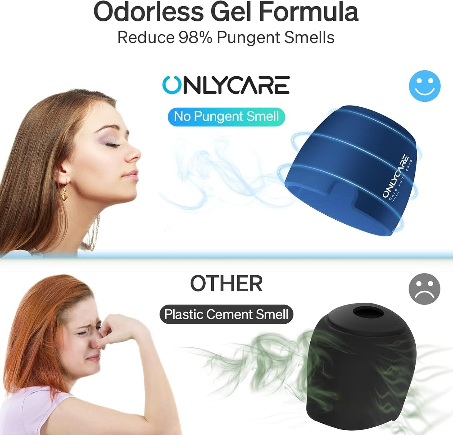 ONLYCARE Migraine Relief Cap,Soothing Migraine Mask,Upgraded Odorless Gel Ice Head Wrap, Hot and Cold Therapy, FSA or HSA Eligible Headache Ice Pack for Tension and Stress (Blue)