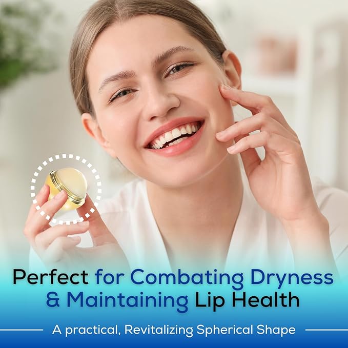 SoftBeso Lip Balm| Gold-Vanilla Flavor| Vegan Lip Care|Clean Ingredients | Lip Balm for Beautiful, Soft Lips | Hydrating & Nourishing Lip Care Products | Premium Lip Balm Ball