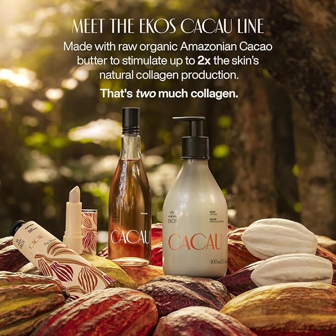 natura Ekos Cacau Lip Balm - Hydrated & Restored Lips - 48h Long-last Effect - Protects From External Aggressors - Vegan - Brazilian Beauty Secrets - Self Care - 0.12 oz (3.5g)