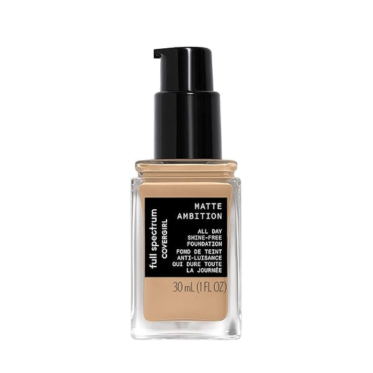 COVERGIRL Matte Ambition, All Day Foundation, Medium Cool 1, 1.01 Ounce