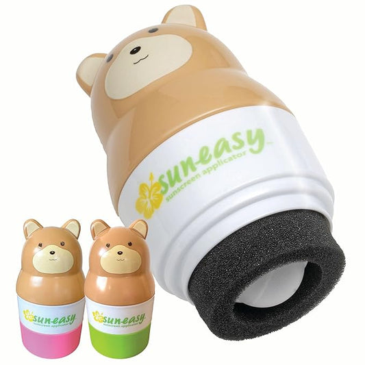 Sun-Easy Sunscreen Applicator, Refillable Roll-On with Sponge for Kids and Babies, Fun, Fast and Mess-Free application, Holds 100 ml, 2-pack