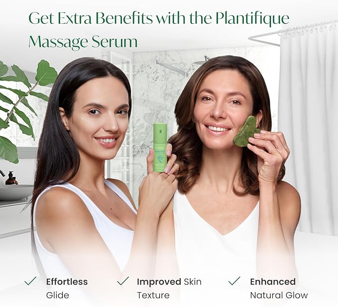 PLANTIFIQUE Gua Sha Facial Tools | Gifts | Massage Tool | Jawline Sculptor | Face Sculpting Tool for Your Skin Care Routine | Jade Guasha