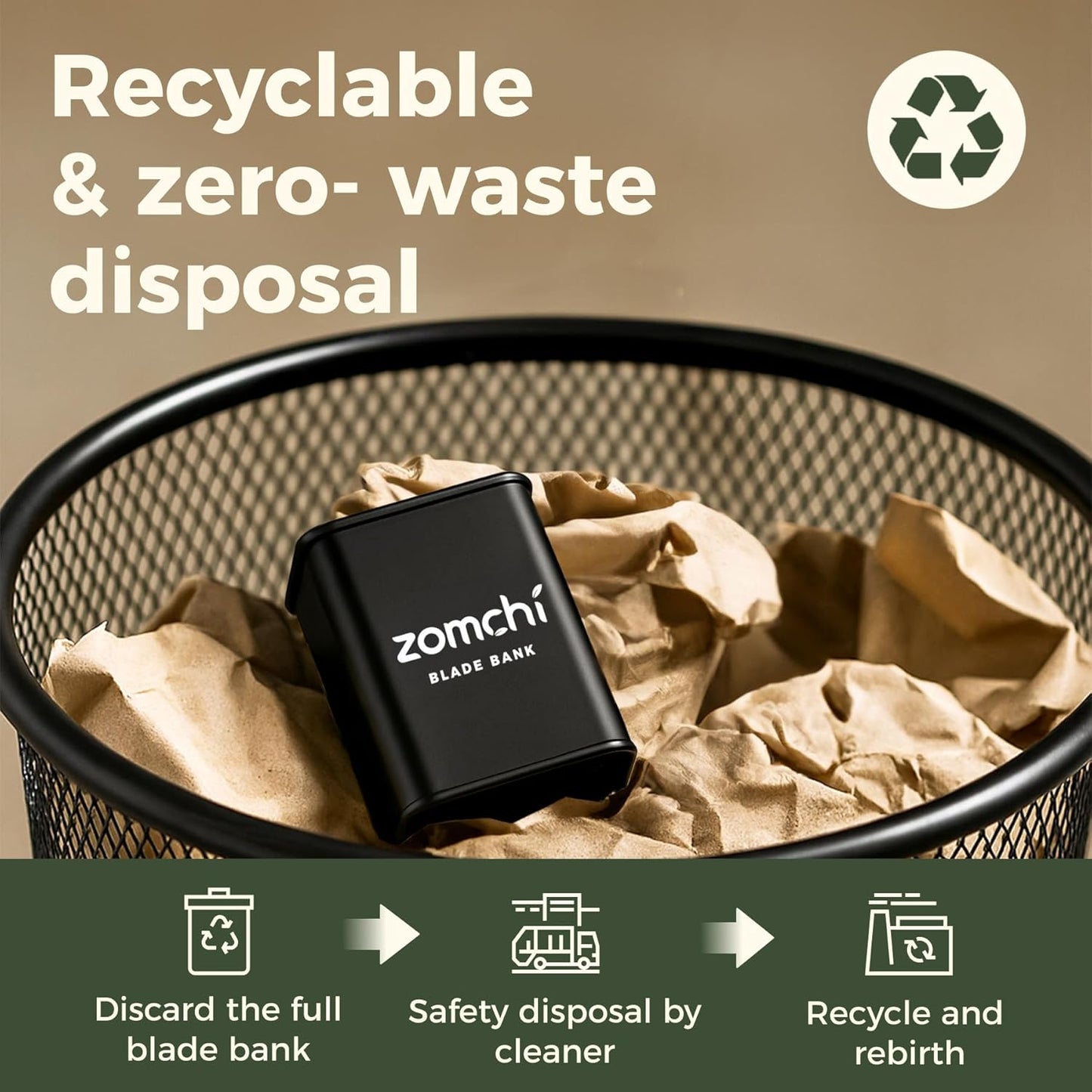 ZOMCHI Razor Blade Bank for Safety Razor Blade Storagement, Used Double Edge Safety Razor Blade Disposal Case (Black)