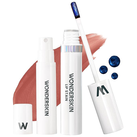 Wonderskin Wonder Blading Lip Stain Peel Off and Reveal Kit - Long Lasting, Waterproof Nude Lip Tint, Transfer Proof Natural Lip Stain Kit (Lovely)