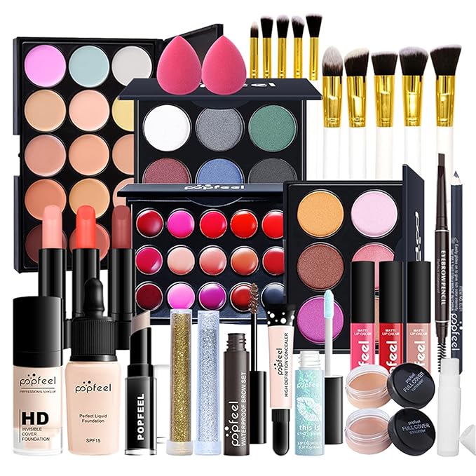 Multi-purpose Makeup Kit All-in-One Makeup Gift Set Colours Mix Eyeshadow Concealer Lip Gloss Pressed Powder and Powder Blusher Cosmetic Makeup Palette Set Kit #094