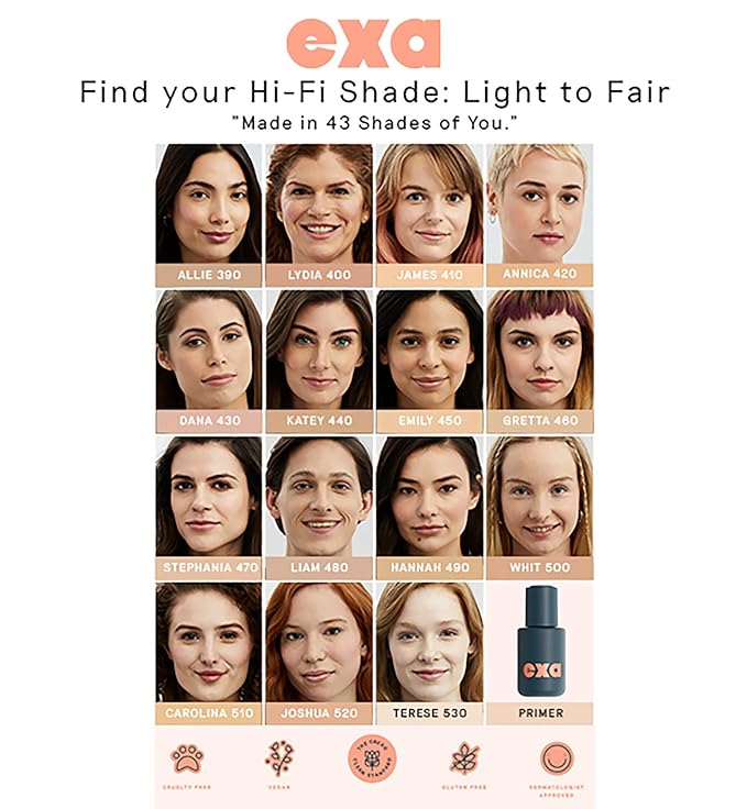 Exa Beauty - Natural High Fidelity Foundation | Clean, Vegan, Cruelty-Free Makeup (Soraya 220)