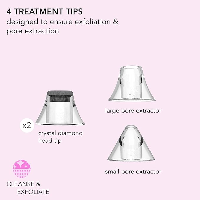 skn by conair Microdermabrasion Facial Tool, Pore Vacuum, Remove Dead Skin Cells and Dirt from Clogged Pores