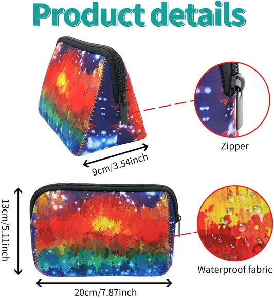Cosmetic Bag Waterproof Neoprene Zipper Pouch Travel Portable Toiletry Makeup Bags Organizer Case for Women and Girls