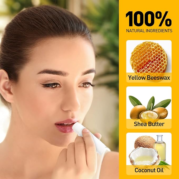 DMSKY 100 Pack Lip Balm Unlabeled, Natural Lip Balm Bulk Blank Tube, Lip Balm for Party Favors and Gift Basket Filling, Wedding or Baby Shower-5 Flavors