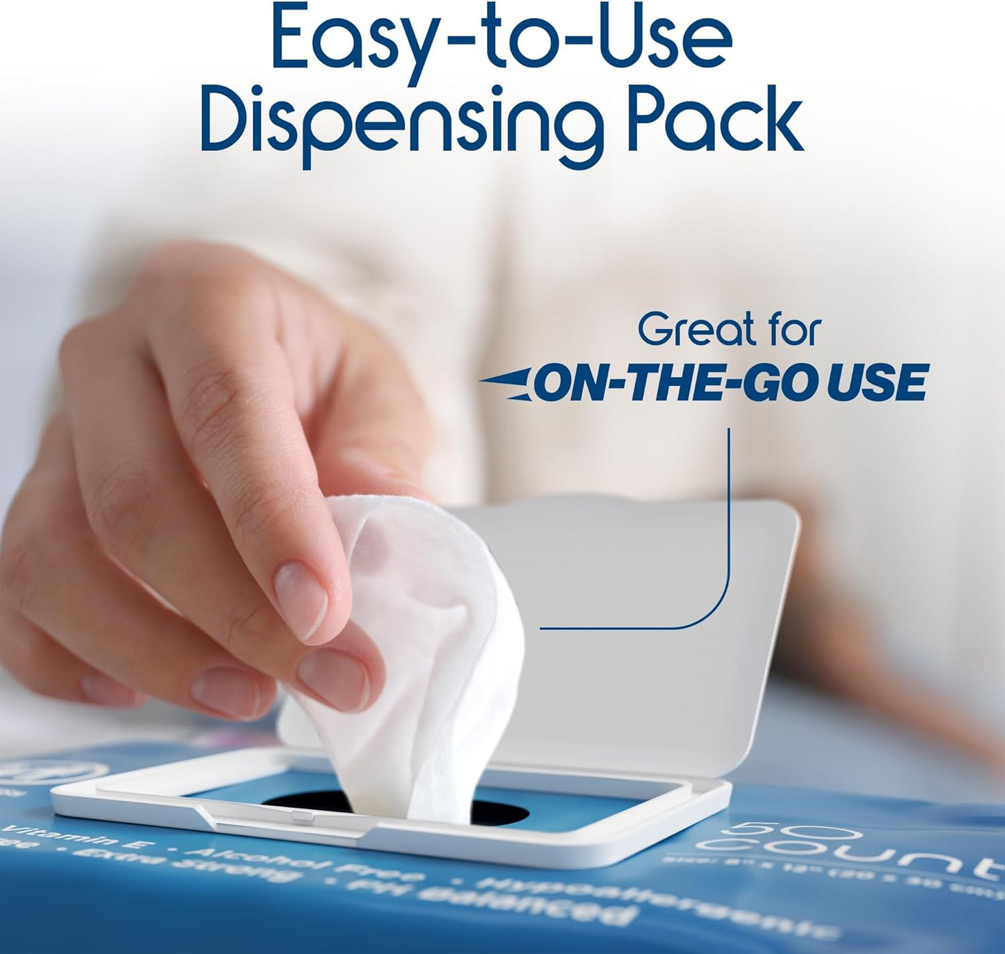 Inspire Adult Wet Wipes, Wash Cloths | Adult Wipes for Incontinence & Cleansing for Elderly, 8"x12" (500CT (10 PACKS OF 50))