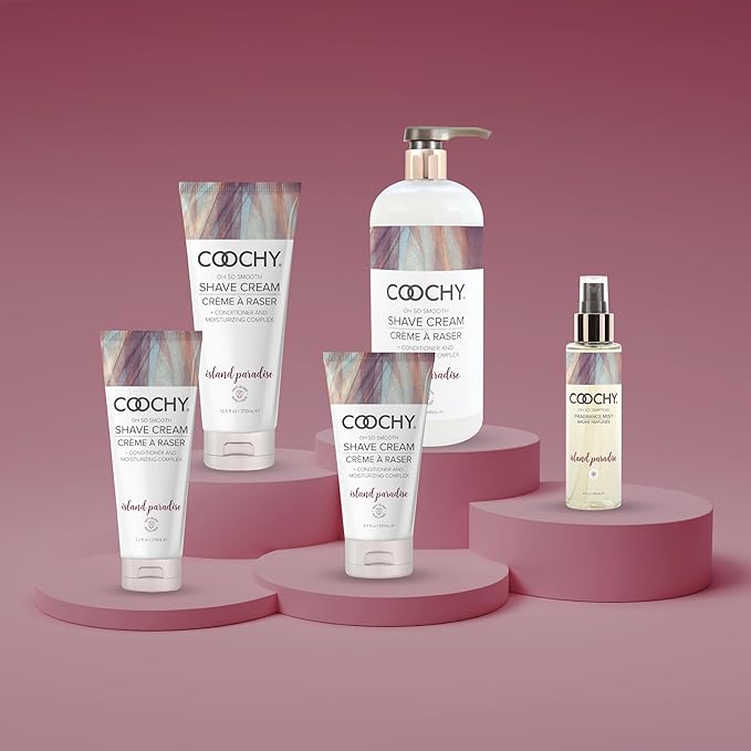 Coochy Shave Cream - Moisturizing Shave Lotion - Gentle Intimate Shaving Cream - For Bikini Area, Underarms, Legs & More - Rash-Free, Hydrating Formula - Island Paradise, 12.5 oz