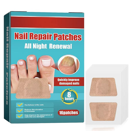 Toenail Repair Treatment, 16Pcs Nail Repair Treatment Extra Strength, Restores Health Appearance of Discolored or Damaged Nails, Comfortable & Convenient