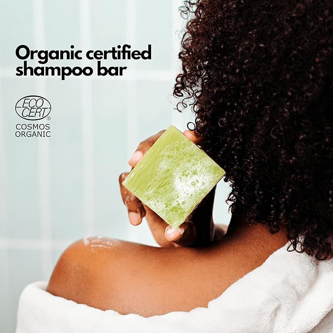 SoapFactory Organic Solid Shampoo Bar for thinning Hair, Hair Soap with Aloe Vera for Men and Women, 100% Natural, Vegan, Handmade, Plastic Free, 3 ounce (Pack of 3)