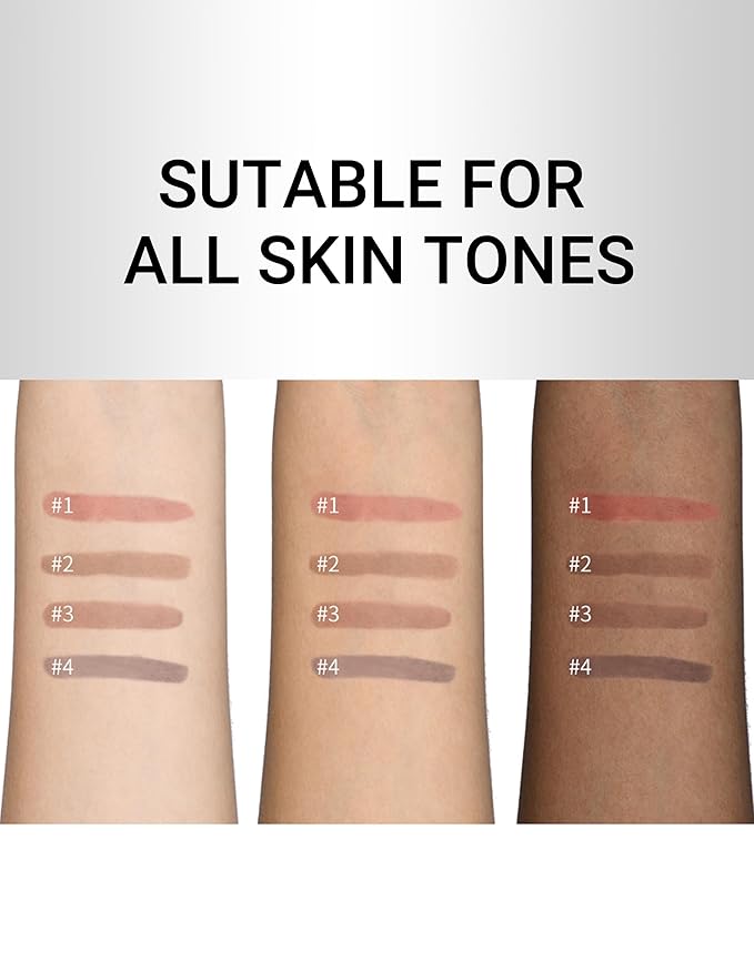 Erinde Lip Liner Peel Off Lip Stain, Long Wear Tattoo Lip Liner with Tweezer, Matte Peel Off Lipliner Stain, Long Lasting, Waterproof, Transfer-proof, Easy to Use & Natural Finish, Cool Cocoa