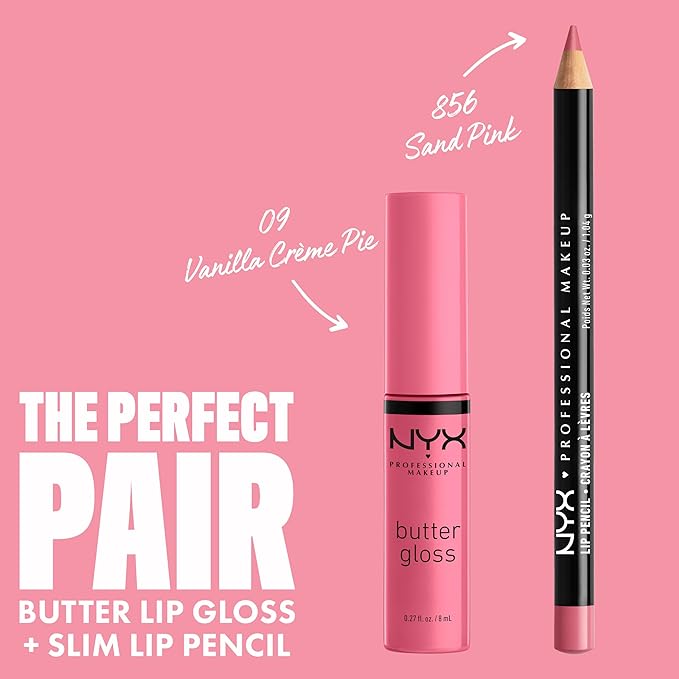 NYX PROFESSIONAL MAKEUP Butter Gloss, Non-Sticky Lip Gloss - Vanilla Cream Pie (Mauve)