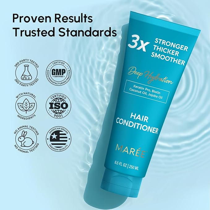 MAREE Hair Mask Conditioner for Women and Men - Hydrating Moisturizing Color Safe Deep Conditioner For Dry Damaged Curly Color Treated Fine Hair - Women's and Men's Acondicionador Para Cabello Rizado
