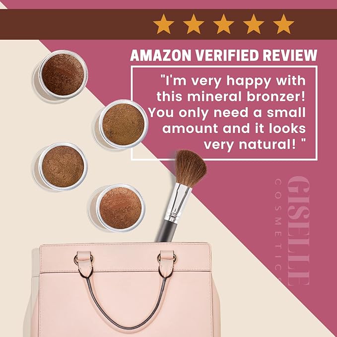 Selfish Bronzer: Organic Makeup with Eyeshadow Palette, Highlighter Makeup, Face Powder, Contour Palette, Travel Size Makeup - Glow, Gold Digger, Dark Bronzer, Loose Powder Makeup