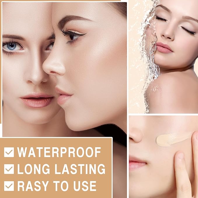 Skin Tone Adjusting CC Cream Spf 50, Colour Correcting Self Adjusting for Mature Skin, Moisturizing Skin, Primer, Concealer, Brightening Skin Tone（2Pcs Natural Color）