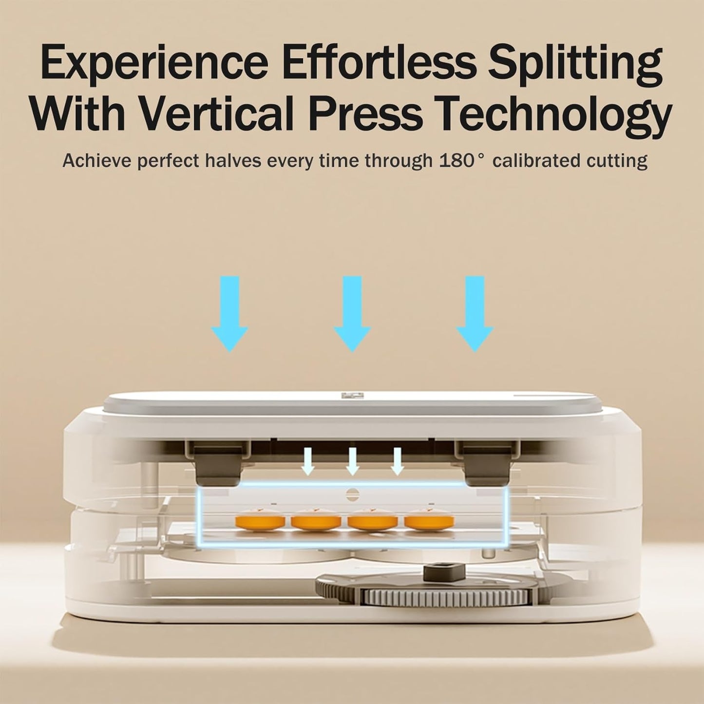 Multiple Pill Cutter - Pill Cutter Splitter for Small Tiny Large Pills Professional | Vertical Press-Down Cutting & Adjustable | Sturdy Blade & Guard | Includes Cleaning Brush (Grey)