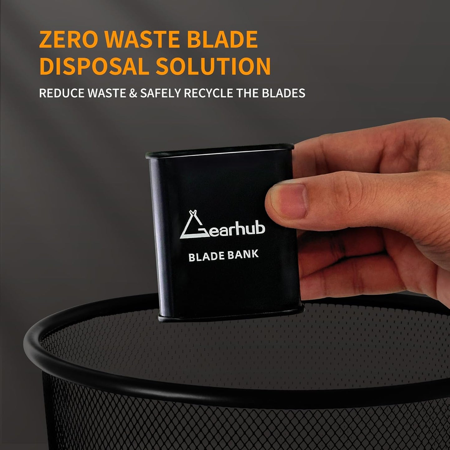 Gearhub 2 Pack Blade Bank Safely Store Used Safety Razor Blades Large Capacity Disposal for Barber Shops & Personal Use Sealed Design Holds 300+ Blades, Compact & Durable