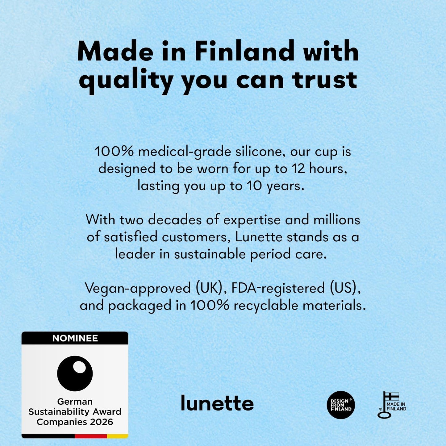 Lunette Menstrual Cup – Best Reusable Period Cup – Wear for 12 Hours and Reuse up to 10 Years, Yellow Size 2 for Moderate to Heavy Flow