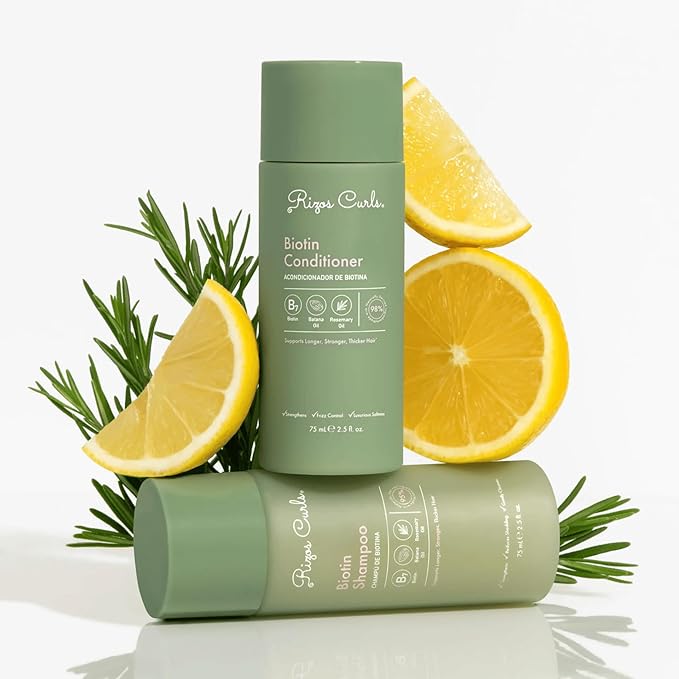 Rizos Curls Travel Biotin Wash Bundle