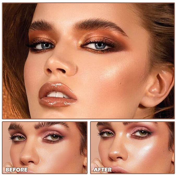 Polvo De Hadas Highlighter Glitter Stick Body Glitter Shimmer Face Brightening Highlighter Contour Powder Makeup Stick Face Blusher Fairy Glitter Highlighter Makeup - 02#Fairy Pink