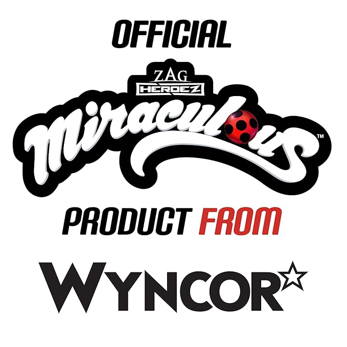 Miraculous Ladybug Kids Makeup Set - 10 Piece Bag with Nail Polish, Hair Chalk, Stickers & More - Safe, Non-Toxic Pretend Play Cosmetics - Miraculous Ladybug Themed Makeup Kit for Children