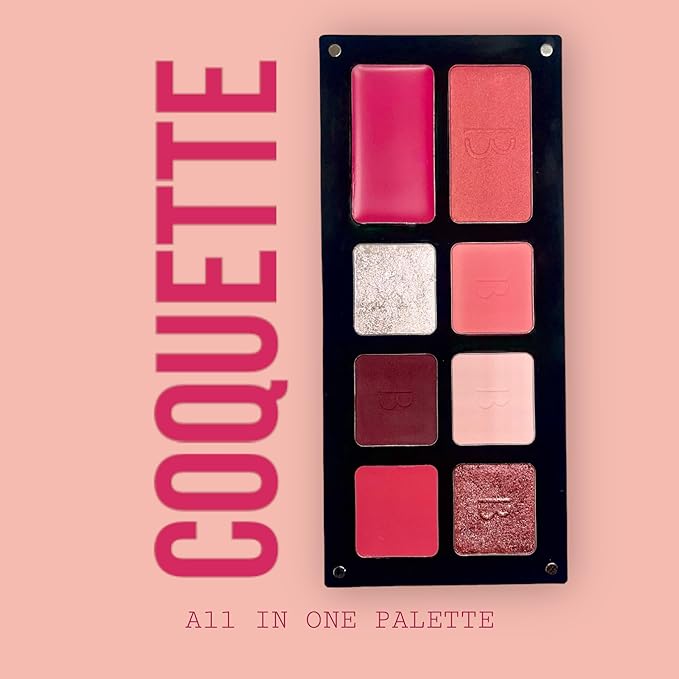 Multi-Effect Palette | All In One Palette | Bianca Makeup | Reusable Magnetic Palette | With Eyeshadows, Lipstick, and Blush | Find the effect you desire | Makeup Palette (Coquette)