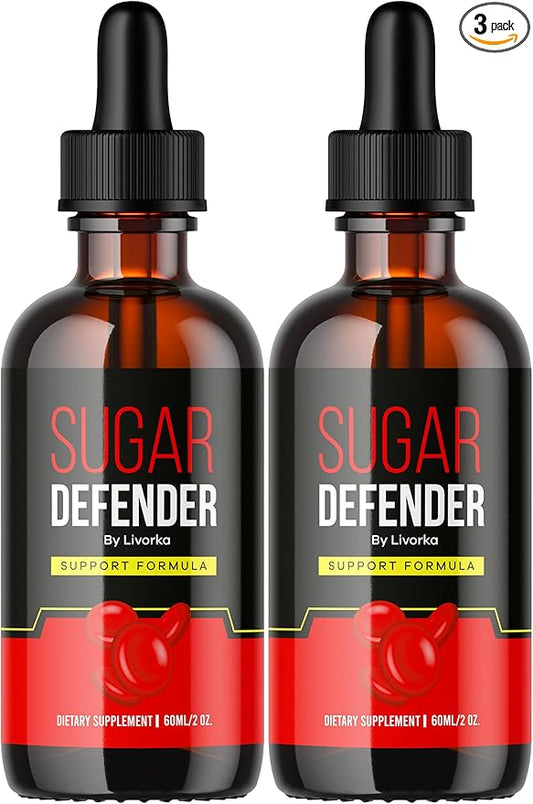 Sugar Defender - Sugar Defender Drops, Sugar Defense Super Formula, Sugar Defender 24, Sugar Defender Supplement, Sugar Defender Liquid, Defender Drop,Sugar Metabolism (60 Capsules) -3Pack