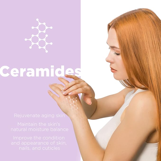 Moisturizing Hand Cream for Dry, Cracked Hands, Nails and Cuticles - 8.5 fl. oz. - Anti-Aging Skin Moisturizer with Vitamin E, Shea Butter, and Ceramides