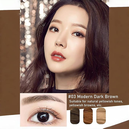 Eyebrow Pencil Dark Brown,Eyebrow Pencils for Women,Micro Brow Pencil Waterproof Smudgeproof,Ultra-Precise Tip Long-Lasting Brow Pencils for Natural Eye Brows,Built-In Spoolie Brush,03 Dark Brown.